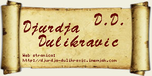 Đurđa Dulikravić vizit kartica